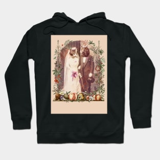 Owl and Pussycat Wedding with fruits and flowers Hoodie